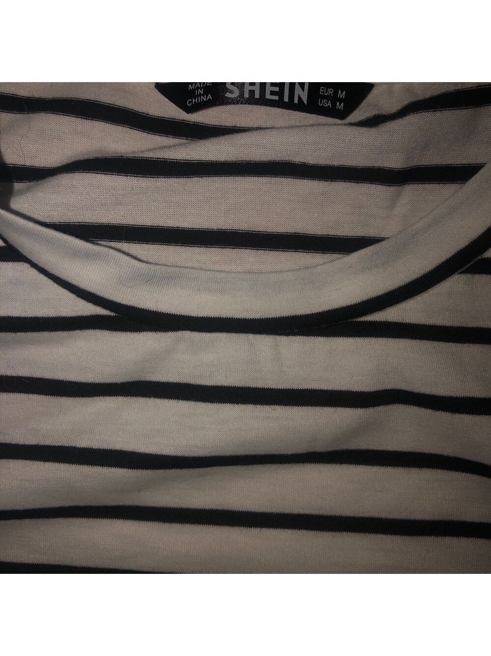 Shein 𝅺Shein Striped Knot-Front T-Shirt - Picture 7 of 9